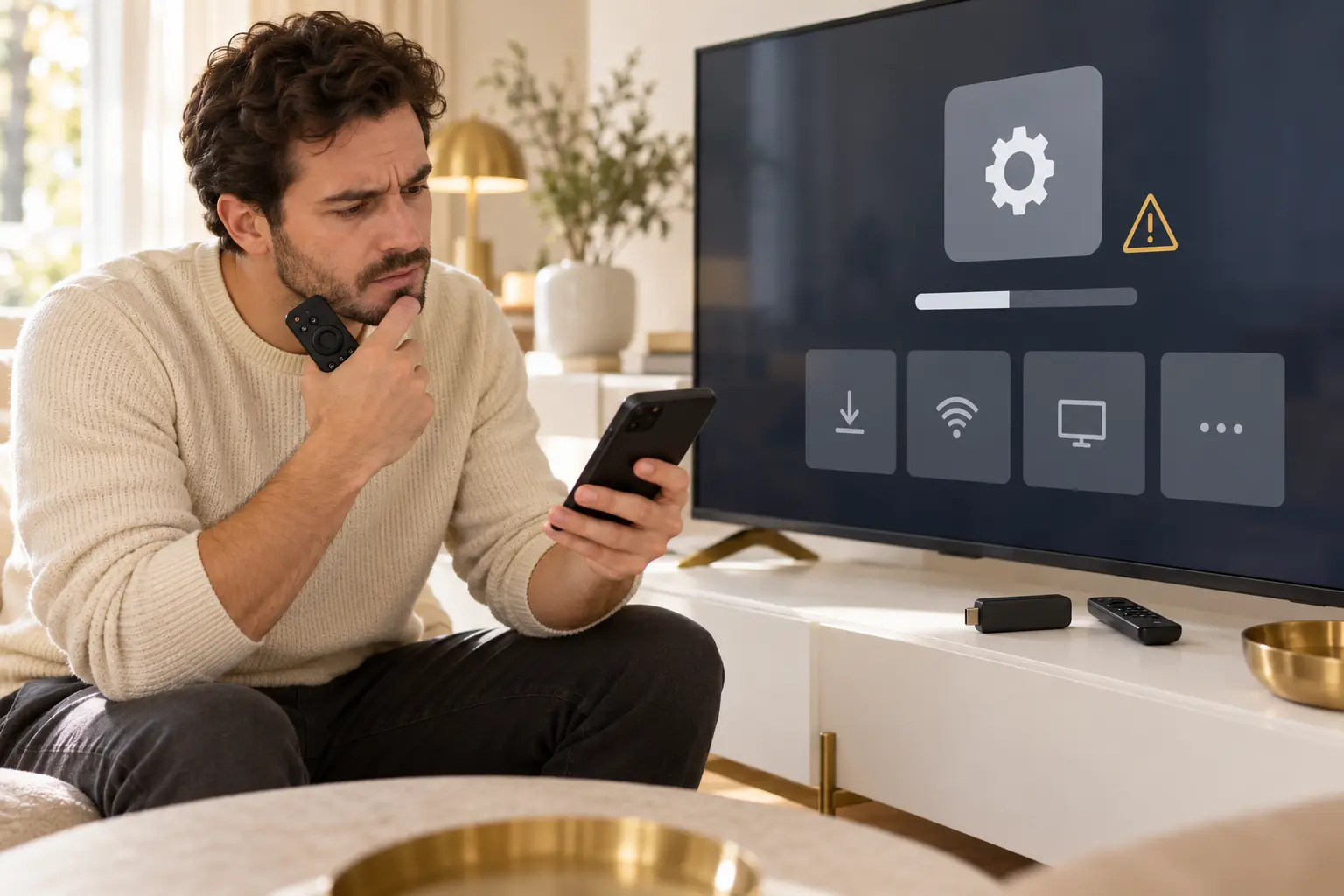 Getting help with app installation on a television